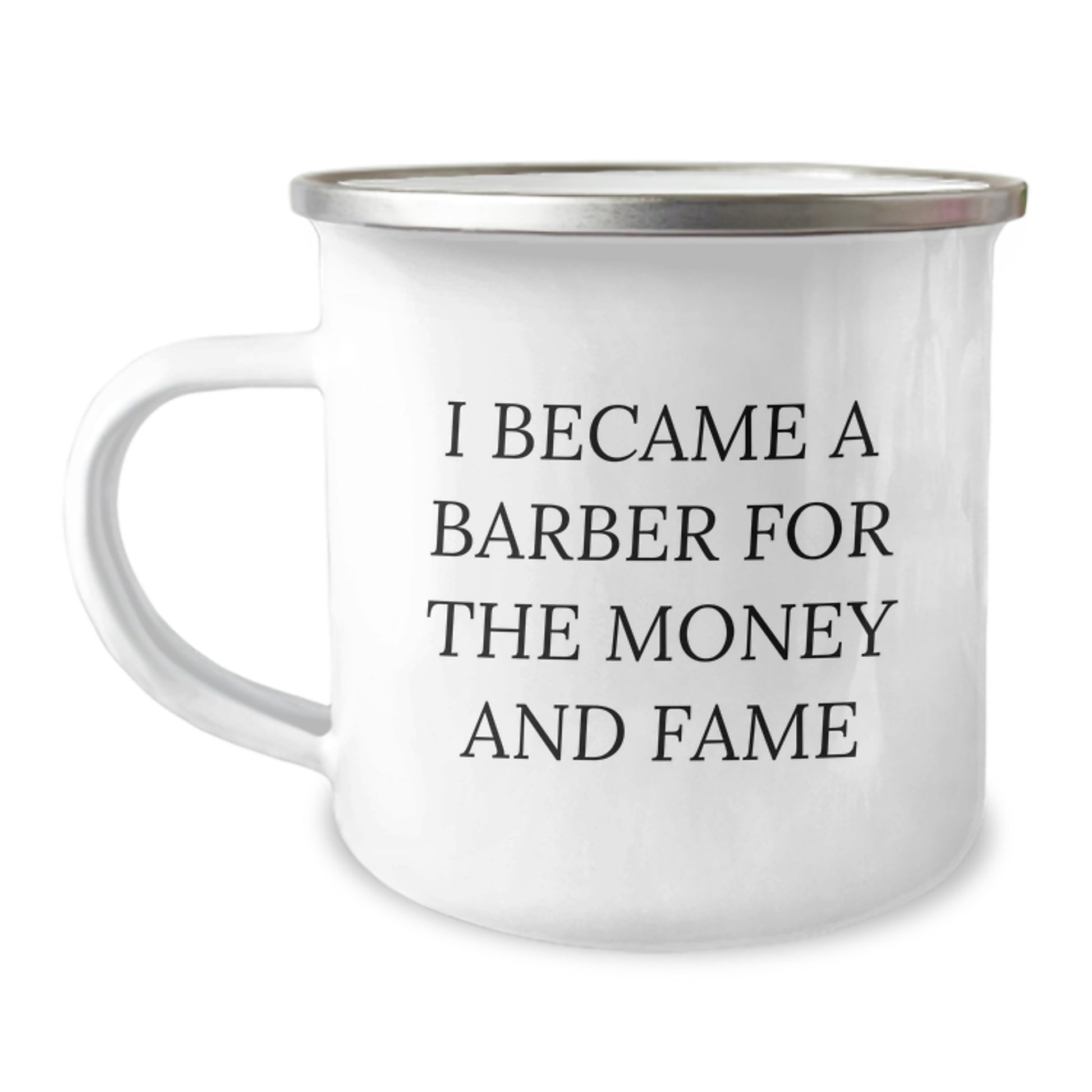 Funny Barber Quotes Christmas Unique Gifts from Friends to Barber Men, Unique Camping Mug for Barber Enthusiasts, Barber Inspired Mugs for Him - Image 1