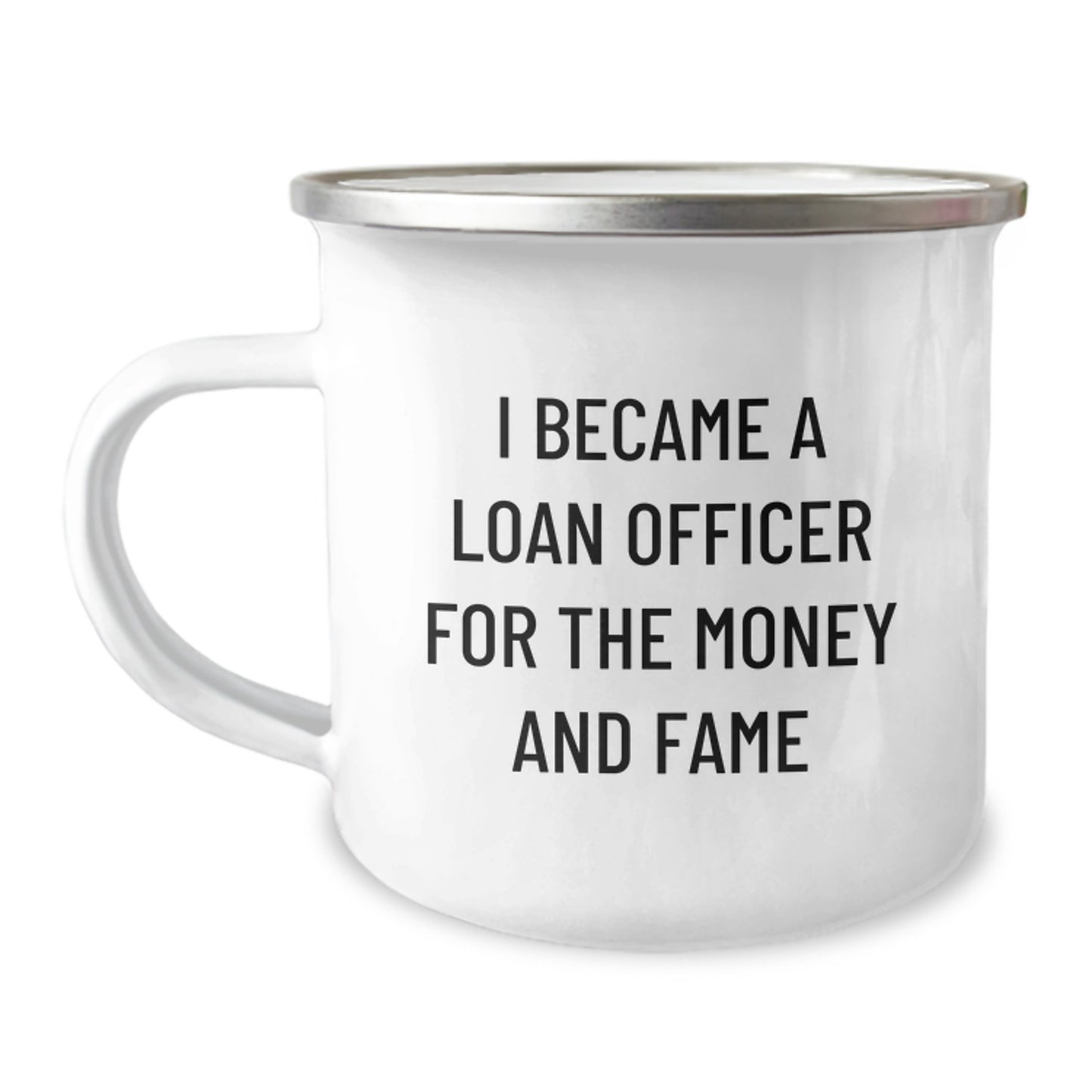 Funny Loan Officer Gifts for Men, 'I Became A Loan Officer For The Money And Fame' Christmas Unique Mugs from Friends - Image 1
