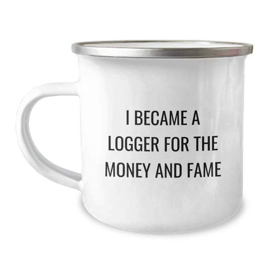 Logger Gifts from Men, Funny Logger Camping Mug, Unique Christmas Unique Gifts for Logger Friends and Family - Image 1