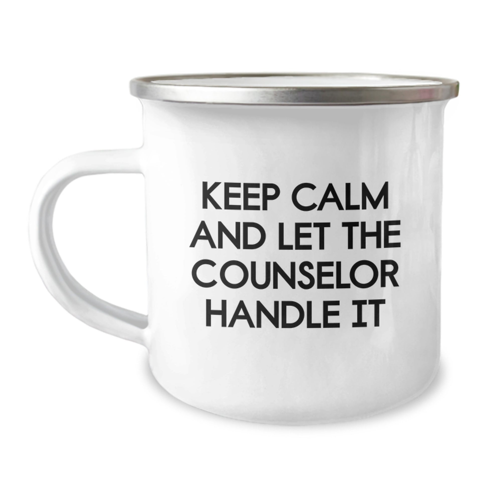 Funny Counselor Gifts from Men to Counselor Friends for Christmas Unique Gift Ideas - Keep Calm And Let The Counselor Handle It Camping Mug - Image 1