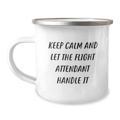Funny Flight Attendant Camping Mugs Gifts from Men to Flight Attendant Coworkers for Christmas Unique Gifts - Image 1