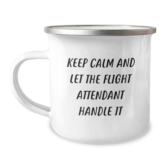 Funny Flight Attendant Camping Mugs Gifts from Men to Flight Attendant Coworkers for Christmas Unique Gifts - Image 1