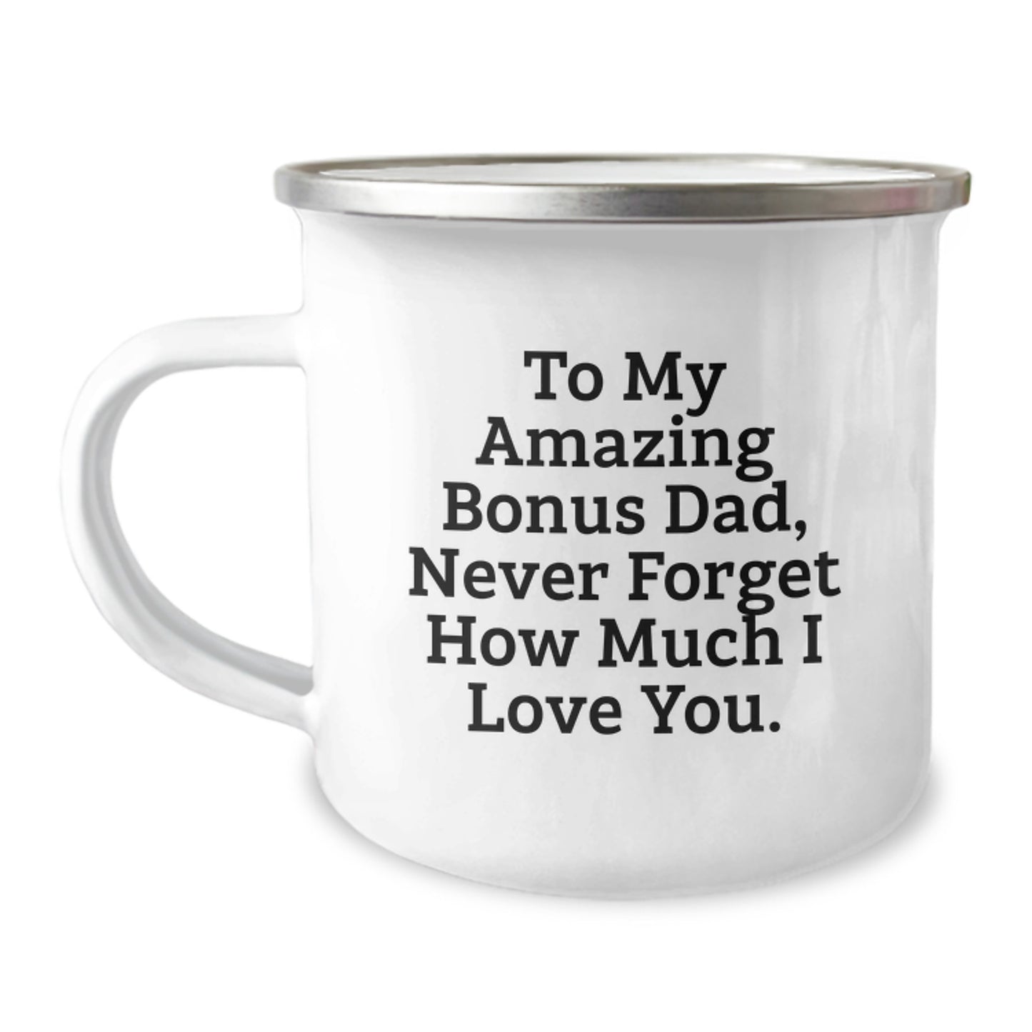 Funny Bonus Dad Gifts from Family - To My Amazing Bonus Dad - Christmas Unique Mugs for Men - Camping Mug with Inspiring Quote - Image 1