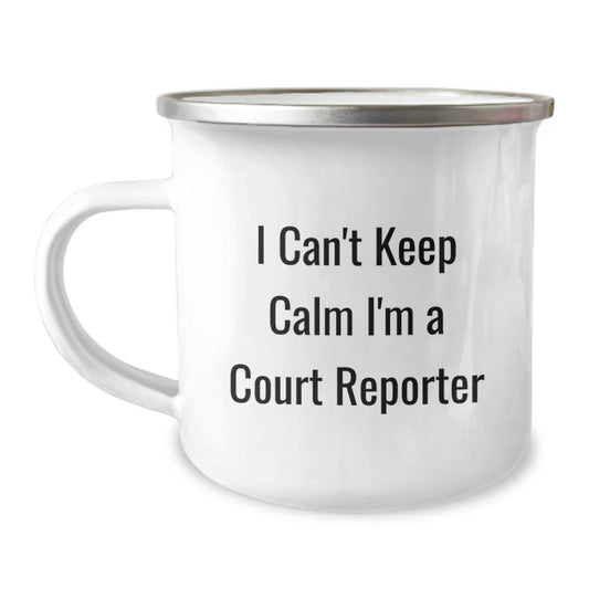 Cute Court Reporter Gifts from Friends - I Can't Keep Calm I'm A Court Reporter Fun Mug for Court Reporter Men Women - Image 1