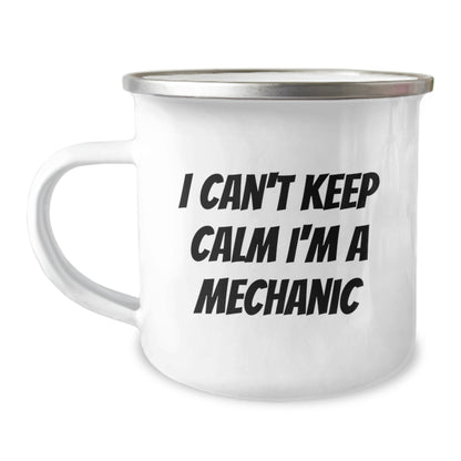 Funny Mechanic Gifts from Men for Mechanic - Camping Mug - 'I Can't Keep Calm I'm A Mechanic' Christmas Unique Gifts - Image 1