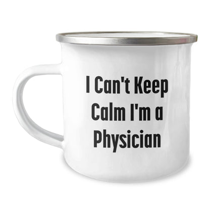 Funny Gifts for Physician Friends Men, I'm A Physician Camping Mug, Unique Christmas Memorable Presents from Family - Image 1