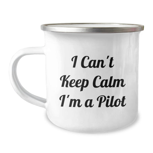 Funny Pilot Gifts from Friends for Men - I Can't Keep Calm I'm A Pilot Camping Mug for Christmas Unique Gifts - Image 1