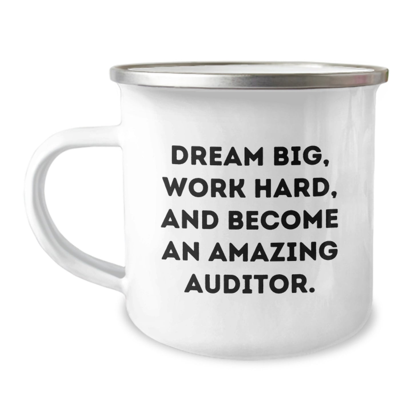 Funny Auditor Gifts for Men from Friends - Camping Mug with Dream Big Quote - Perfect for Christmas Unique Gifts - Image 1