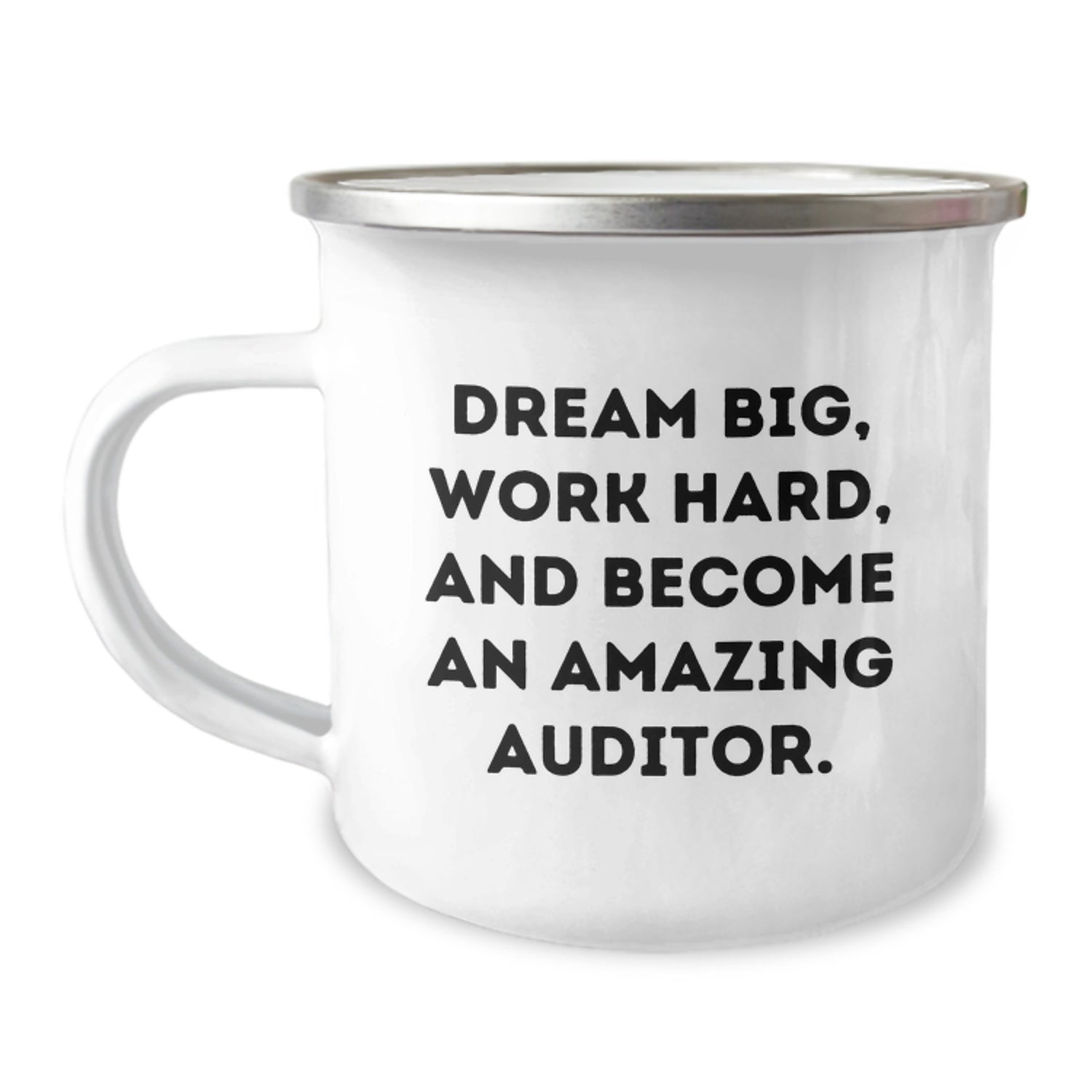 Funny Auditor Gifts for Men from Friends - Camping Mug with Dream Big Quote - Perfect for Christmas Unique Gifts - Image 1