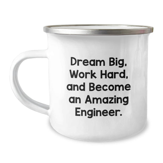 Funny Engineer Gifts from Men for Friends - Dream Big Camping Mug Christmas Unique - Image 1