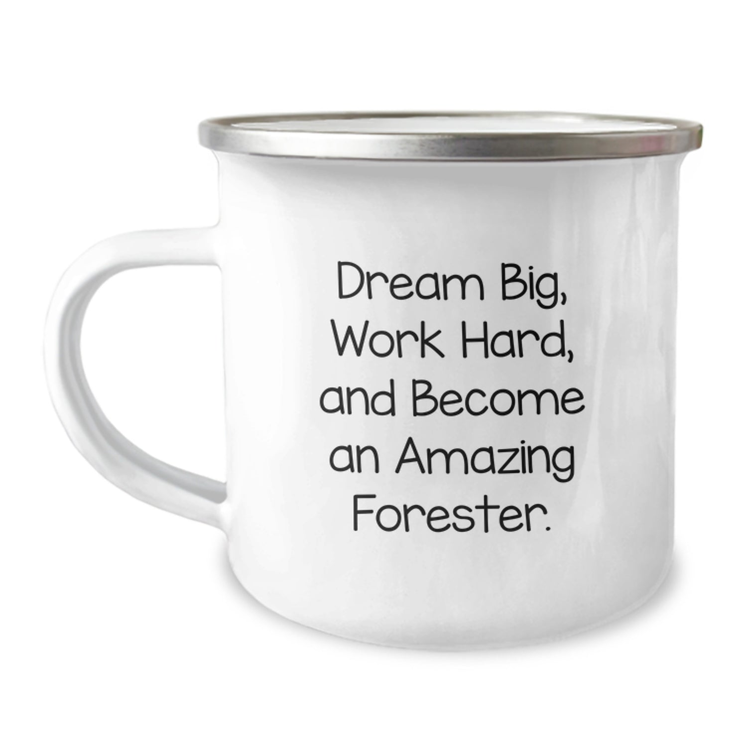 Funny Forester Gifts from Men Friends for Christmas Unique Camping Mug - 'Dream Big, Work Hard, And Become An Amazing Forester.' - Image 1