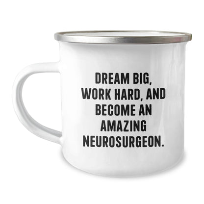 Funny Neurosurgeon Camping Mug Gifts from Men to Friends, Become an Amazing Neurosurgeon this Christmas, Inspirational Quote - Image 1