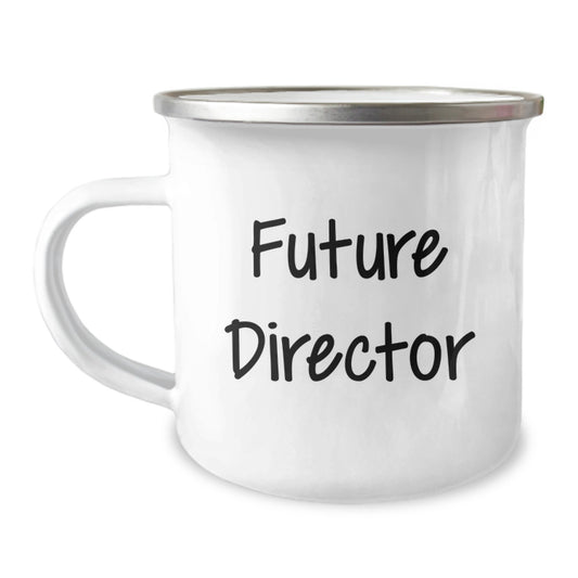 Funny Gifts from Family to Future Director, Unique Christmas Unique Gifts for Men, Camping Mug with 'May the Director be with You' Quote, Stainless Steel with Enamel Finish - Image 1