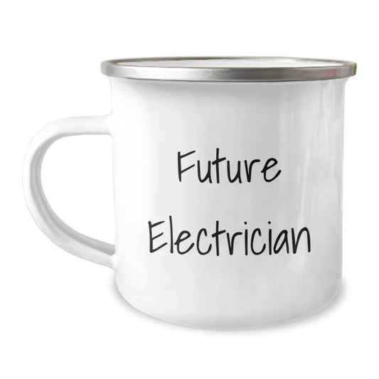 Funny Electrician Gifts for Men, Future Electrician Camping Mug, Perfect Christmas Unique Gifts from Family - Image 1