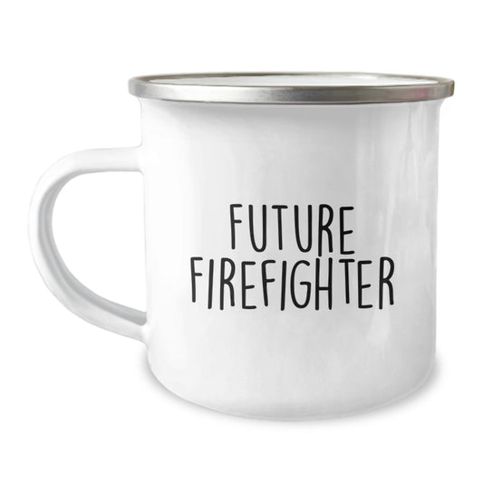 Funny Future Firefighter Gifts from Family for Men, Christmas Unique Camping Mug with Inspirational Quote - 'Future Firefighter, Save the Day!' - Image 1