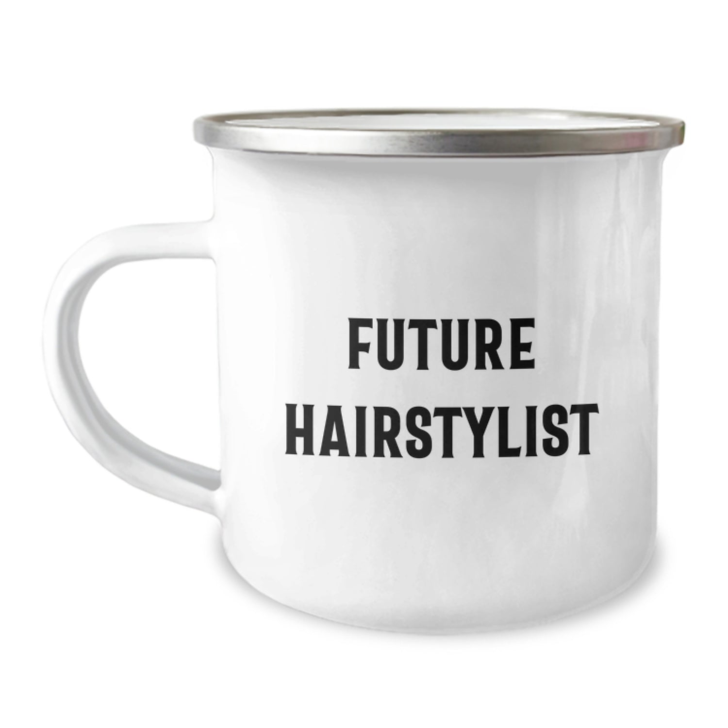 Gifts from Friends for Future Hairstylist, Funny Camping Mug for Christmas Unique Gifts, Inspirational Quote on Stainless Steel Mug - Image 1