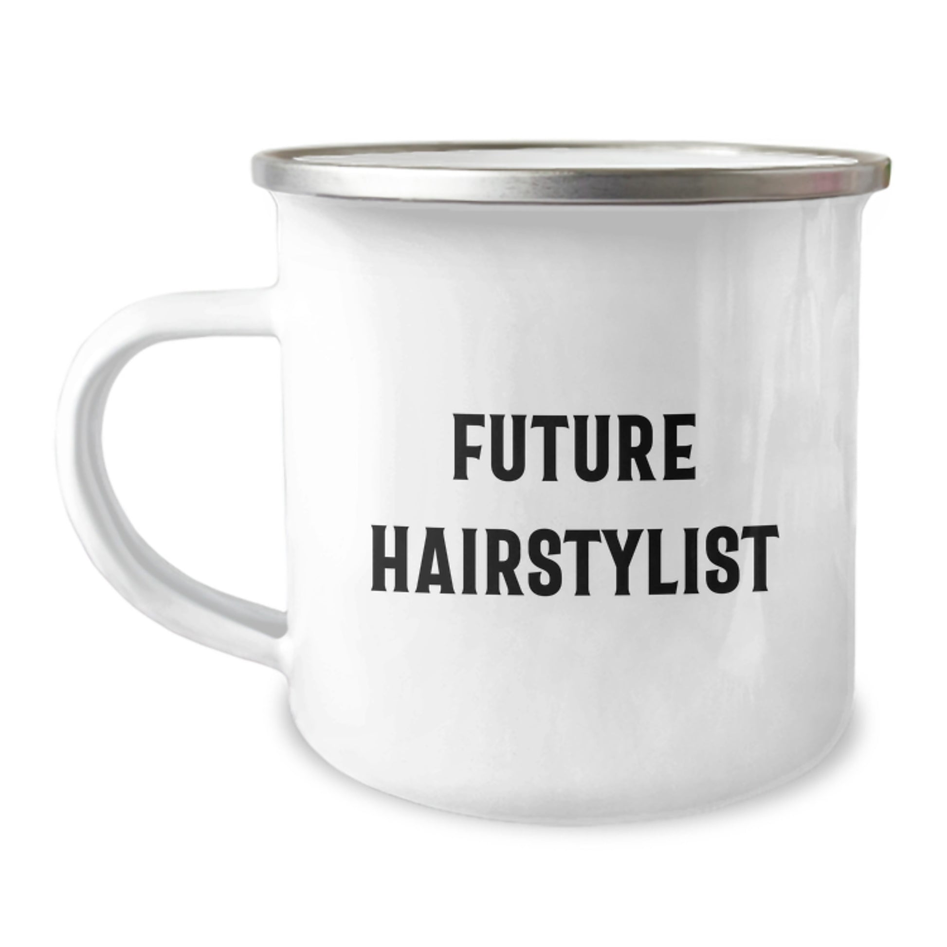 Gifts from Friends for Future Hairstylist, Funny Camping Mug for Christmas Unique Gifts, Inspirational Quote on Stainless Steel Mug - Image 1