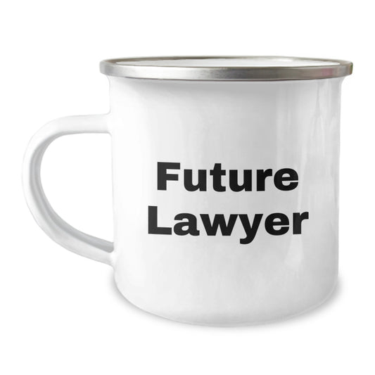 Funny Future Lawyer Gifts for Lawyer Men, Christmas Unique Lawyer Gifts, Lawyer Camping Mug with 'Future Lawyer, Future Judge, Future Trouble' - Image 1