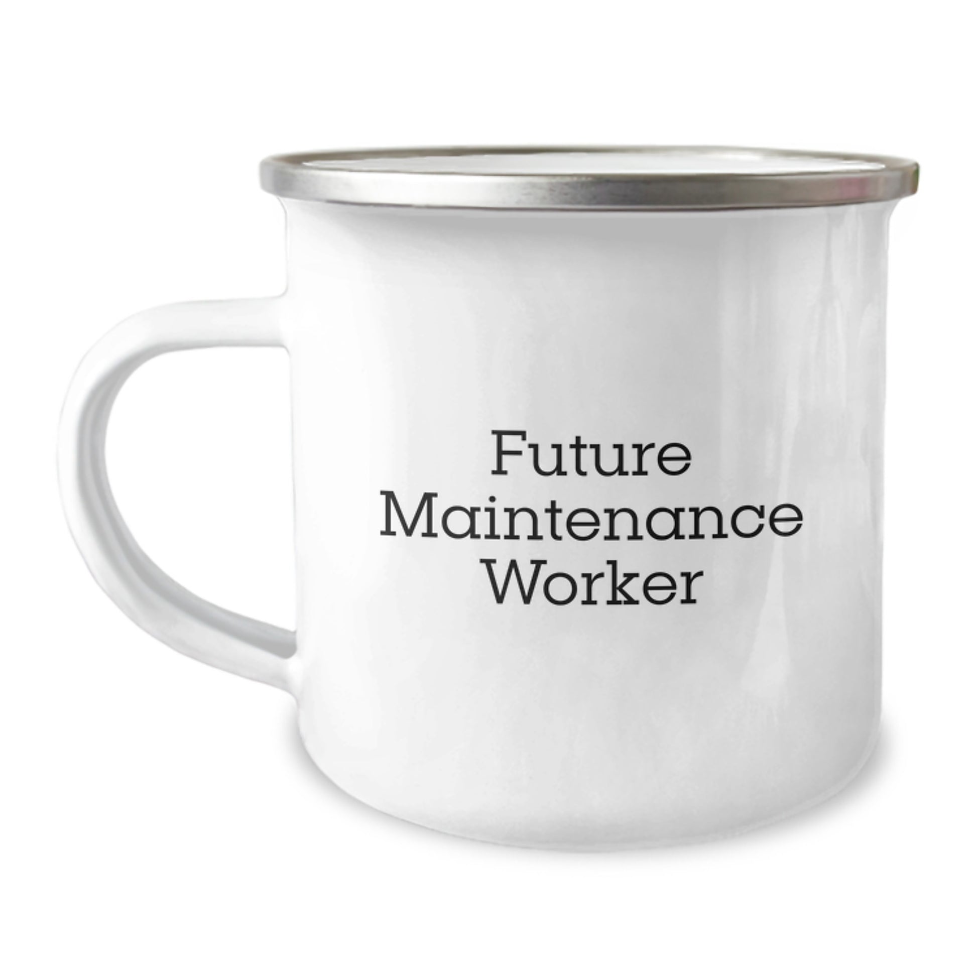Funny Maintenance Worker Camping Mug Gifts for Men, Women, Friends, Coworkers, Family - 'I'm not lazy, I'm just on maintenance mode' Stainless Steel Enamel Finish Camping Mug - Image 1