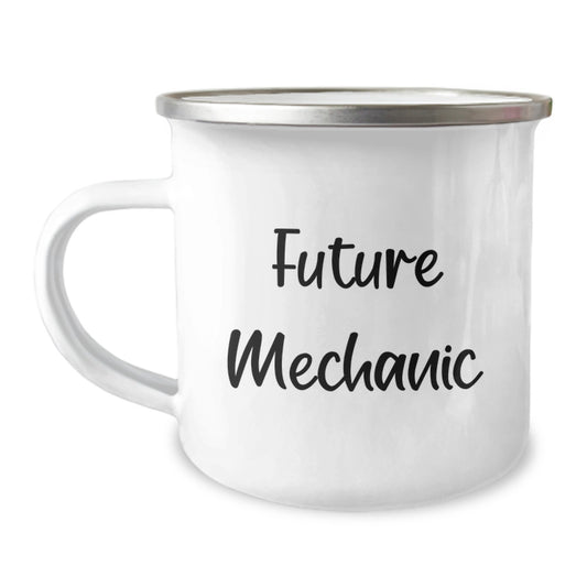 Funny Future Mechanic Camping Mug Gifts from Men to Friends during Christmas Unique Presents - Image 1