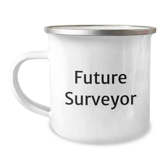 Funny Quote Future Surveyor Gifts from Friends to Surveyor Men Camping Mug Christmas Unique Presents - Image 1