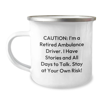 Gifts for Ambulance Driver Friends from Men - Funny Ambulance Driver Camping Mug, Christmas Unique Gifts for Him - Image 1