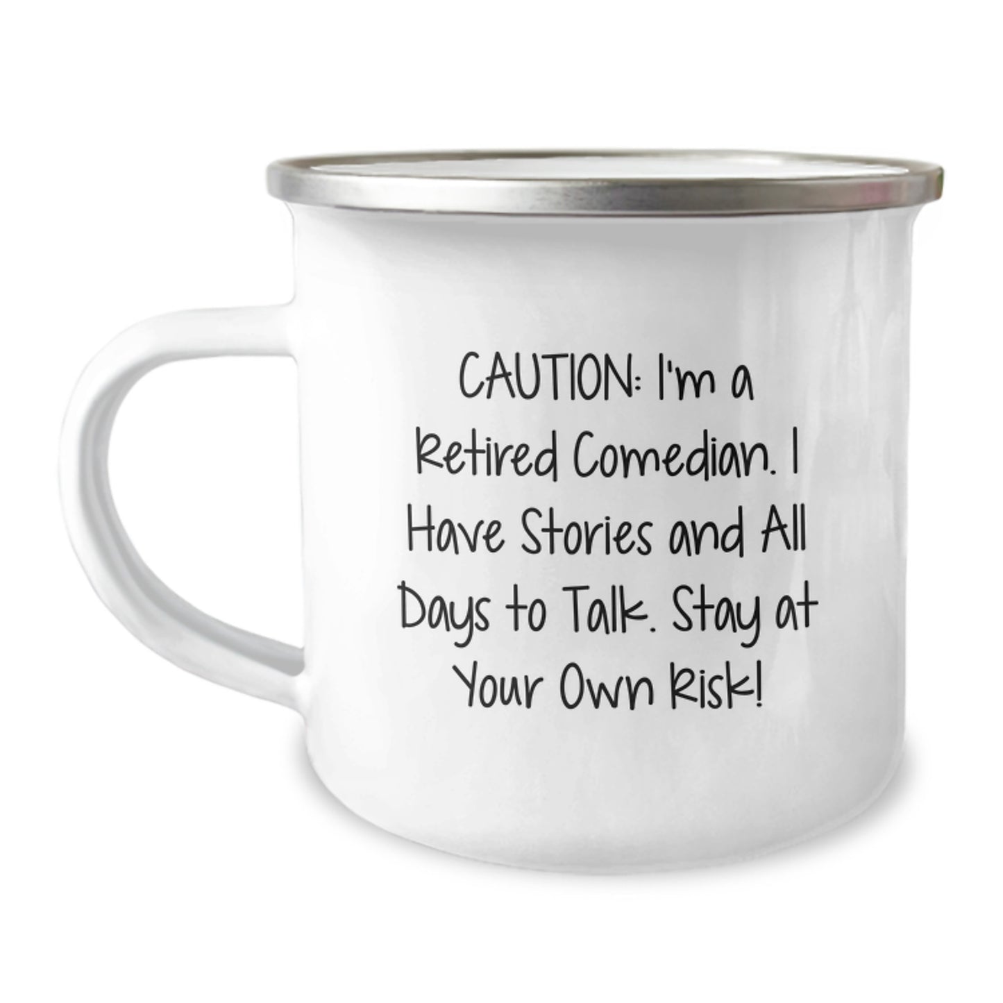 Comedian Gifts from Friends to Comedian Men, Stay At Your Own Risk! Funny Comedian Camping Mug for Christmas Unique Gifts - Image 1
