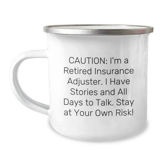 Funny Insurance Adjuster Gifts for Men - Christmas Unique Insurance Adjuster Camping Mug by Insurance Adjuster, Funny Quote - Image 1