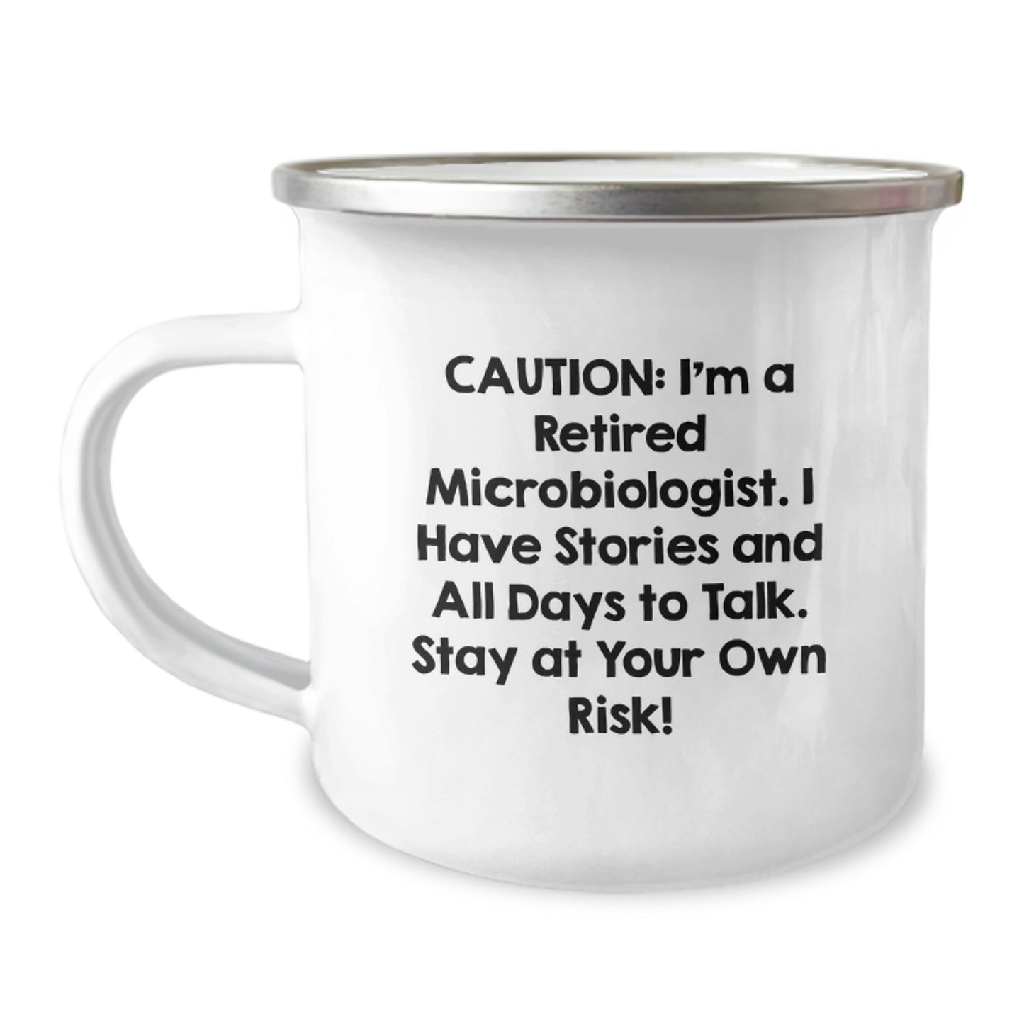 Funny Microbiologist Gifts - Camping Mug for Microbiologist Friends, Unique Christmas Unique Gifts from Men to Women, Stay At Your Own Risk - Image 1