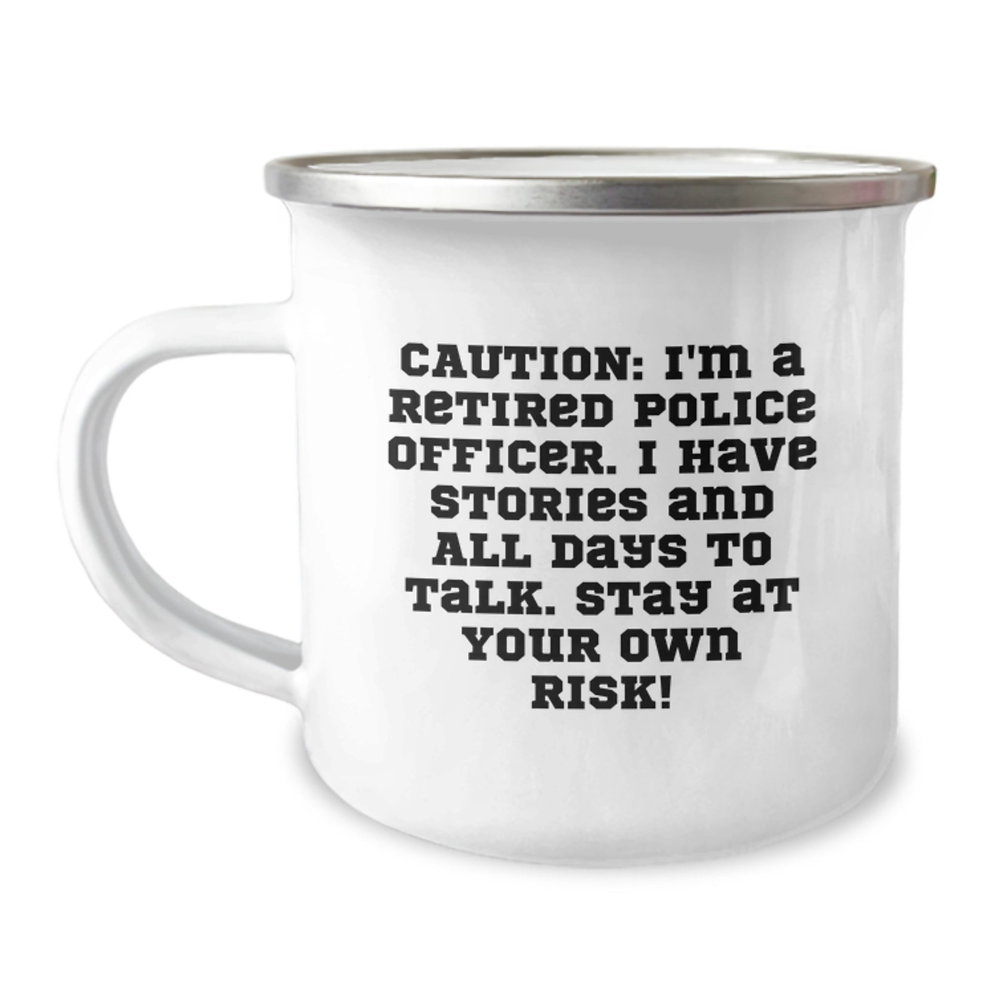 Police Officer Camping Mug Funny Gift for Men Christmas Unique Presents from Family Friends - Image 1