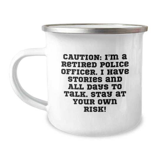 Police Officer Camping Mug Funny Gift for Men Christmas Unique Presents from Family Friends - Image 1