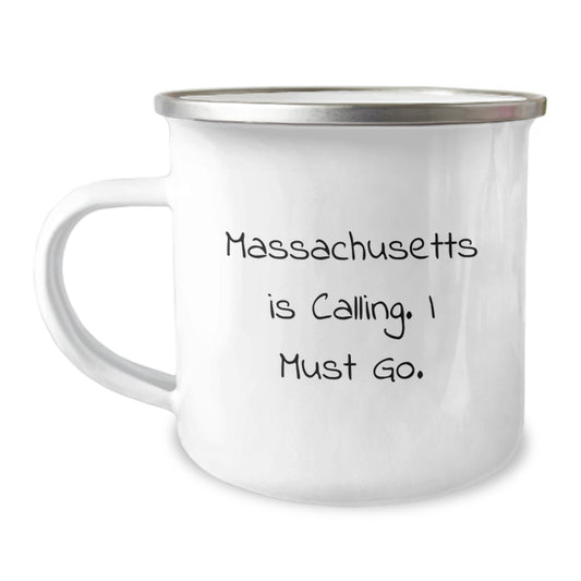 Inspiring Massachusetts Camping Mugs Funny Quote Gifts for Massachusetts Friends, Unique Christmas Unique Gifts from Men to Family - Image 1