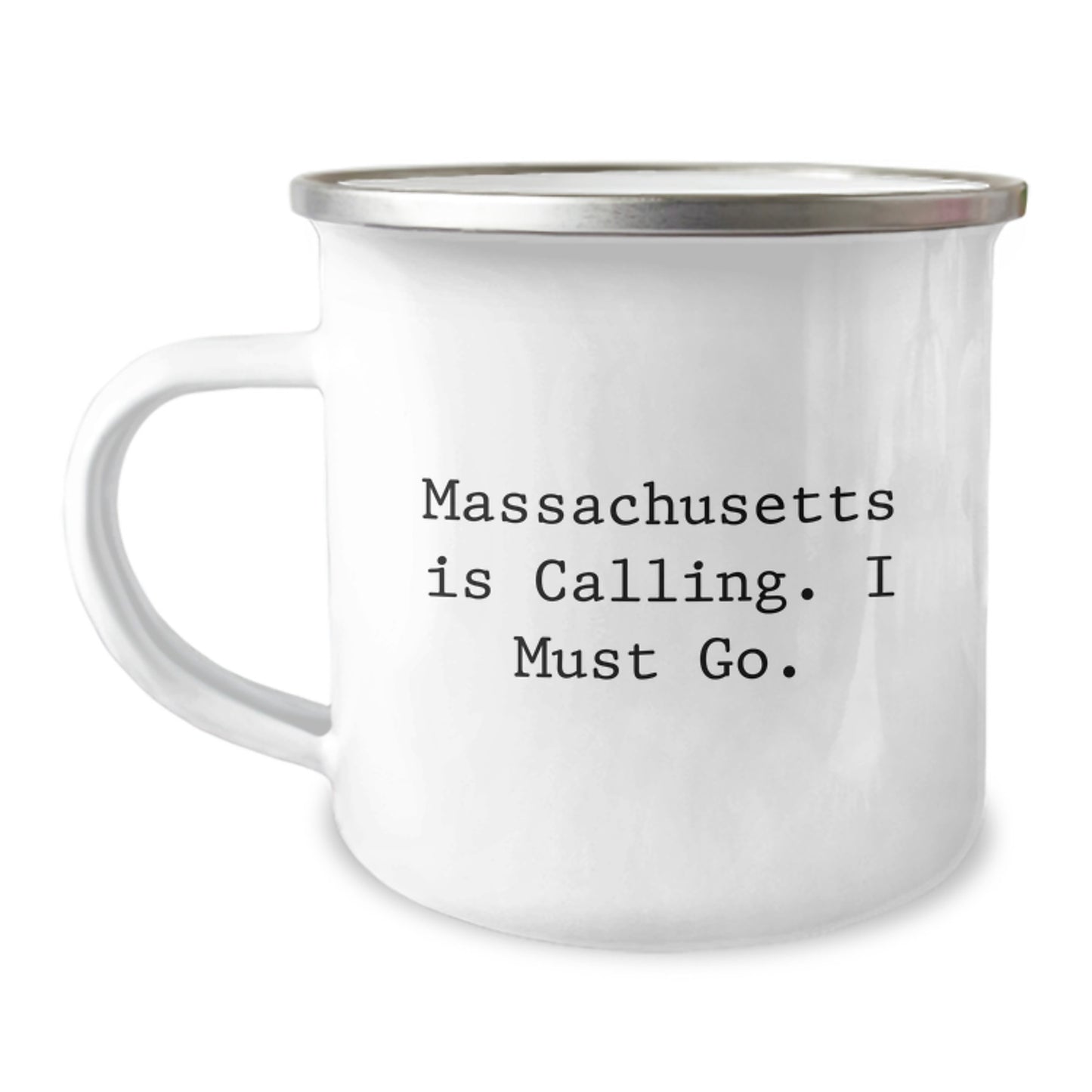 Funny Massachusetts Camping Mug for Friends and Family Unique Gifts - 'Massachusetts Is Calling. I Must Go.' - Unique Christmas Unique Gifts from Massachusetts Lover - Image 1