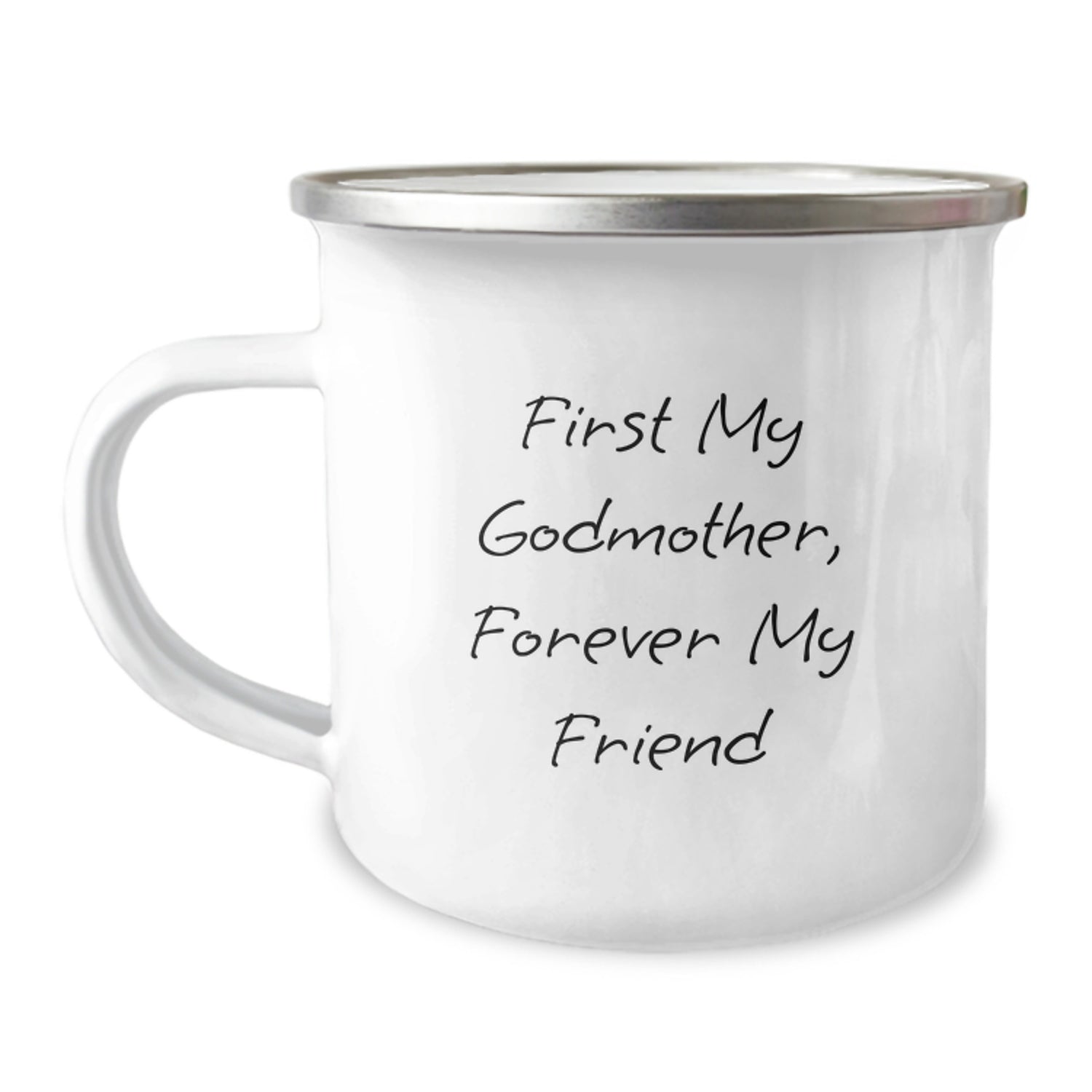 Funny Godmother Gifts from Men - Unique Camping Mug for Godmother - 'First My Godmother, Forever My Friend' - Christmas Unique Gifts for Godmother - Image 1