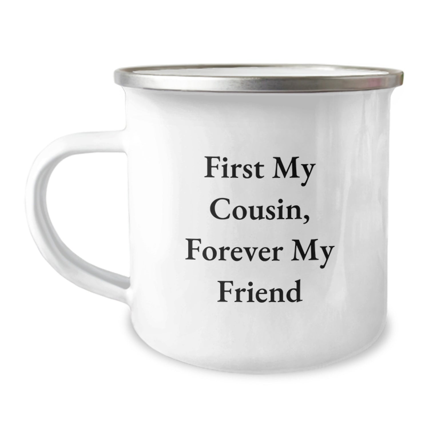 Funny Cousin Camping Mug Gifts for Men Women from Friends Family, First My Cousin Forever My Friend, Unique Christmas Holiday Mugs for Outdoor Enthusiasts - Image 1