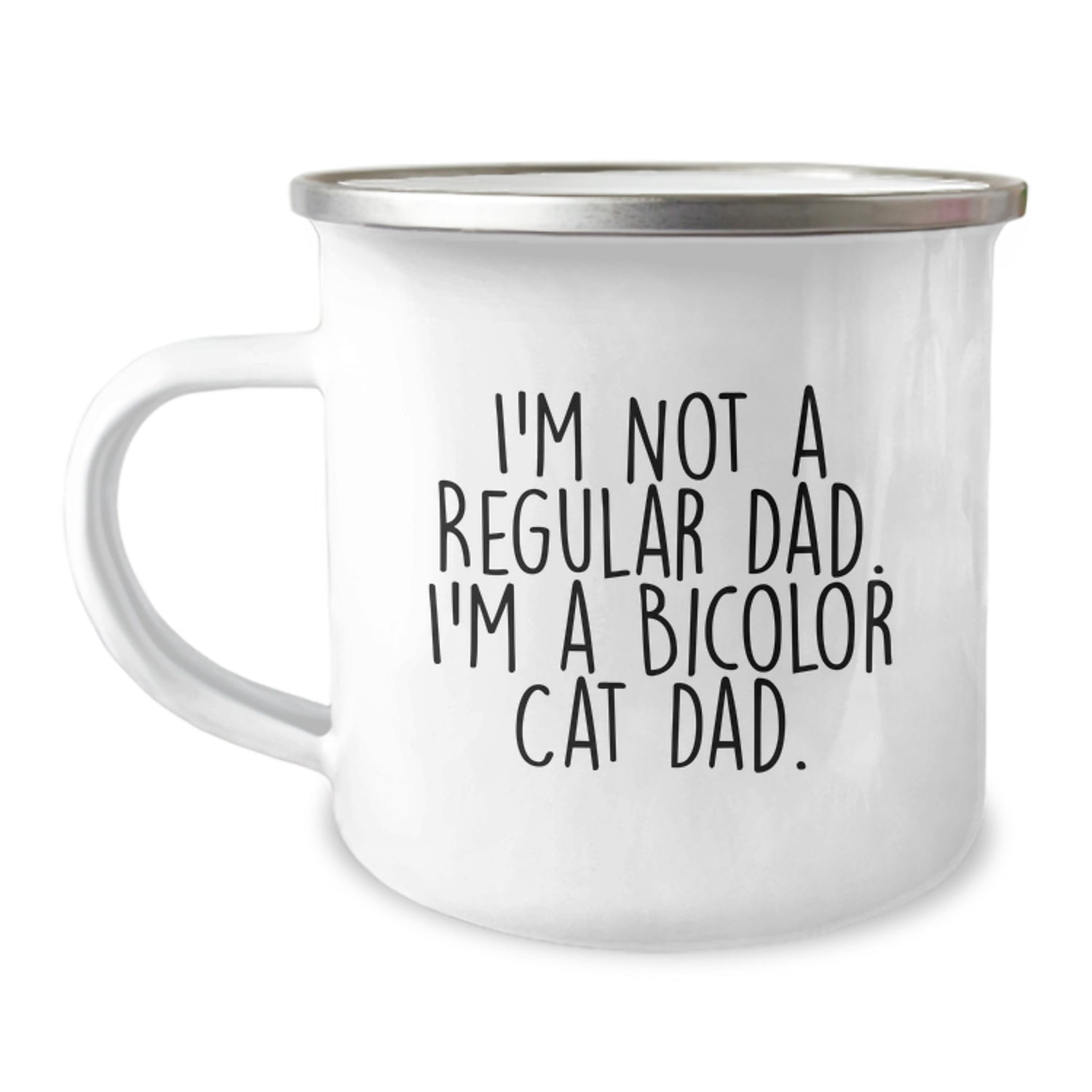 Funny Bicolor Cat Dad Camping Mug Gifts for Men from Friends and Family, Perfect Christmas Unique Present - Image 1