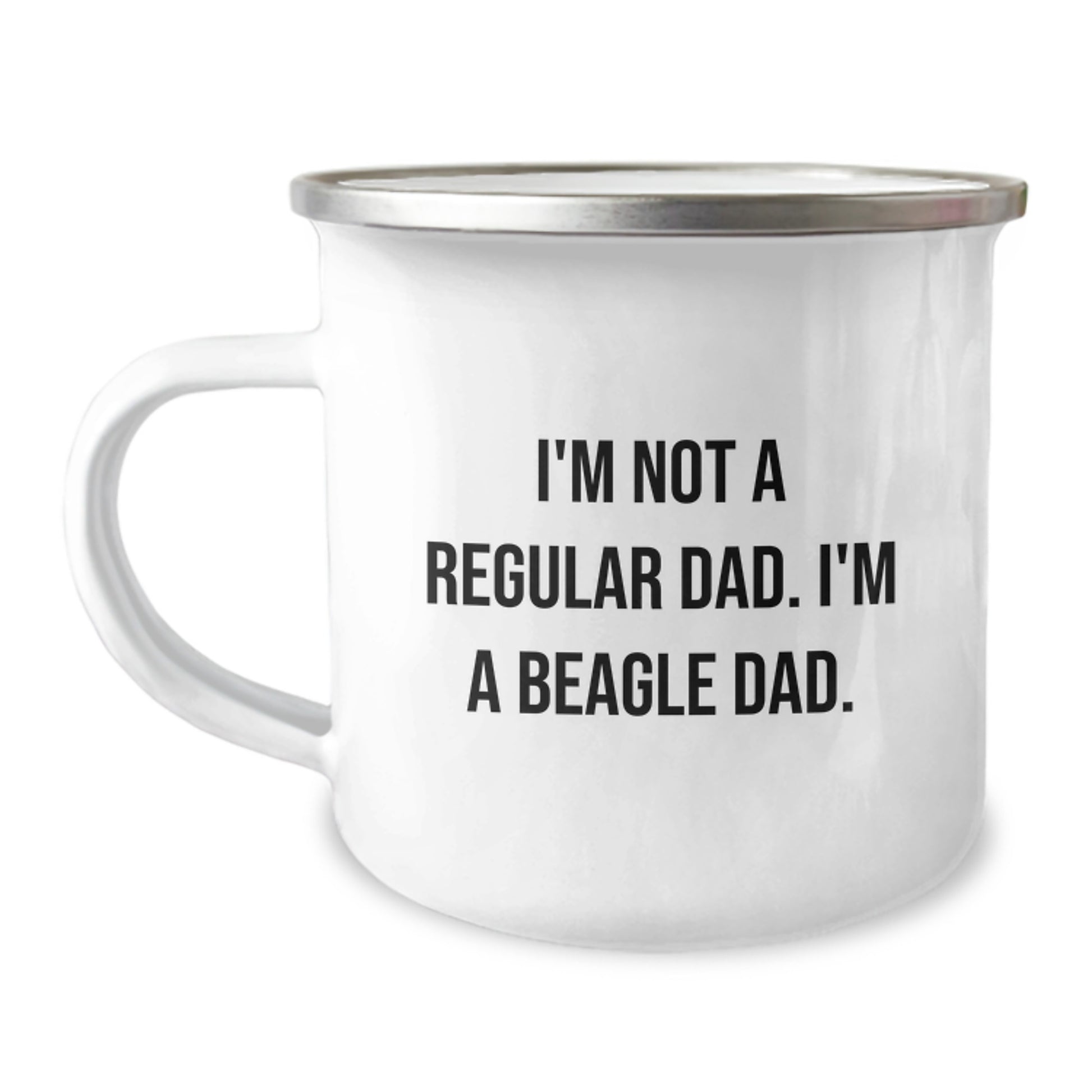 Funny Beagle Dog Camping Mug Gifts from Dad to Son for Christmas Unique - Image 1
