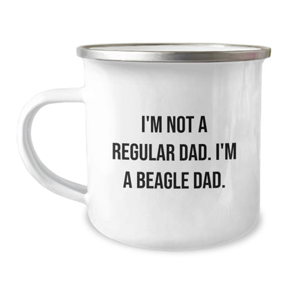 Funny Beagle Dog Camping Mug Gifts from Dad to Son for Christmas Unique - Image 1