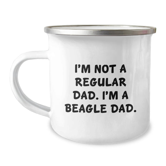 Funny Beagle Dog Gifts for Dads, Christmas Unique Mugs for Men, I'm Not A Regular Dad. I'm A Beagle Dad. Camping Mug for Beagle Lovers - Image 1