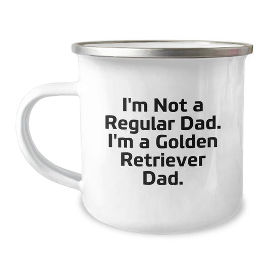 Funny Golden Retriever Dad Camping Mug Gifts from Men to Golden Retriever Dog Friends, Birthday Unique Gifts - Image 1