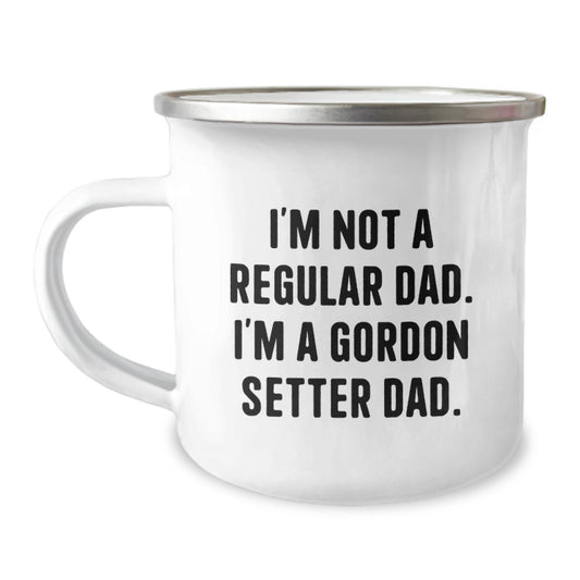 Gordon Setter Dad Quote Funny Camping Mug Gifts from Family for Birthday - Image 1