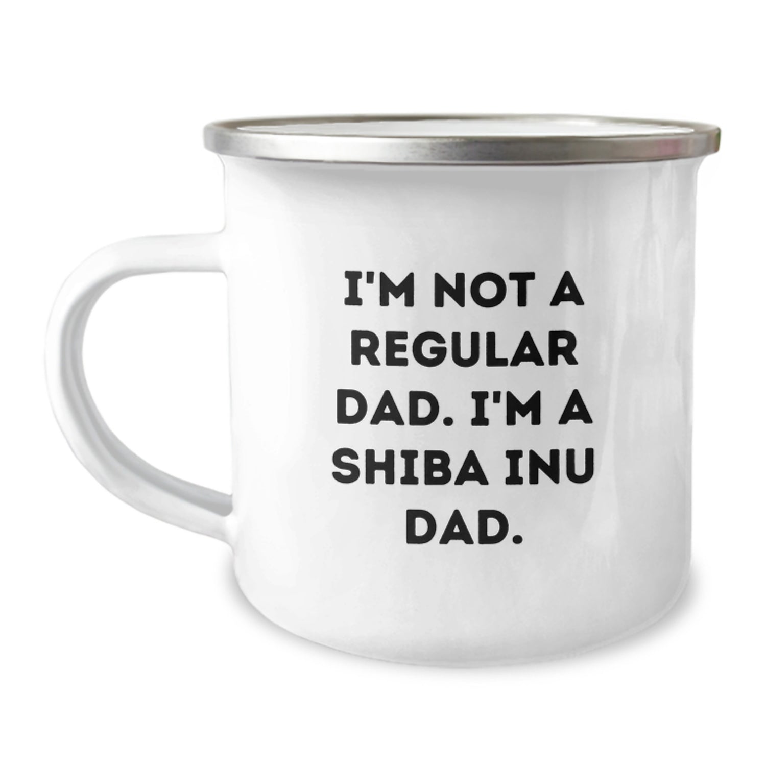 Funny Shiba Inu Dad Gifts for Men, Unique Christmas Unique Gifts from Friends, 12 oz Stainless Steel Camping Mug - Image 1