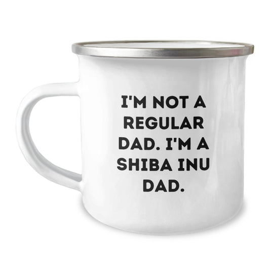 Funny Shiba Inu Dad Gifts for Men, Unique Christmas Unique Gifts from Friends, 12 oz Stainless Steel Camping Mug - Image 1