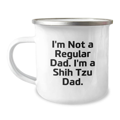 Shih Tzu Dog Lover Gifts for Dad - Funny Camping Mug for Men - Christmas Unique Gifts from Family to Friends - Image 1