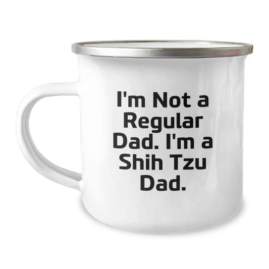 Shih Tzu Dog Lover Gifts for Dad - Funny Camping Mug for Men - Christmas Unique Gifts from Family to Friends - Image 1
