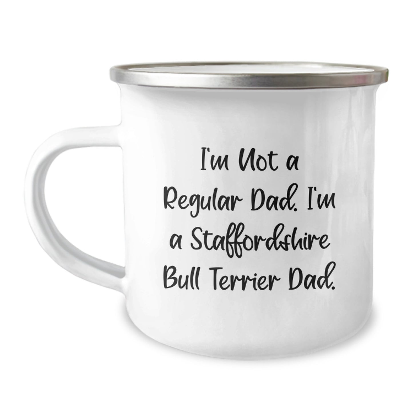 Funny Staffordshire Bull Terrier Dad Gifts for Men - Camping Mug for Dad - Unique Christmas Unique Gifts from Friends to Family - Image 1