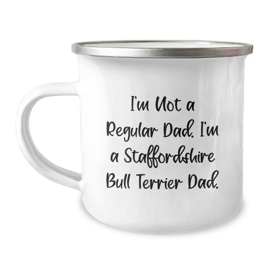 Funny Staffordshire Bull Terrier Dad Gifts for Men - Camping Mug for Dad - Unique Christmas Unique Gifts from Friends to Family - Image 1