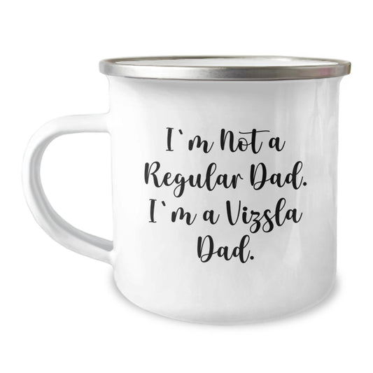 Funny Gifts for Vizsla Dad, Unique Camping Mug for Vizsla Dog Owner, Christmas Unique Gifts from Dad to Vizsla Lover Men - Image 1