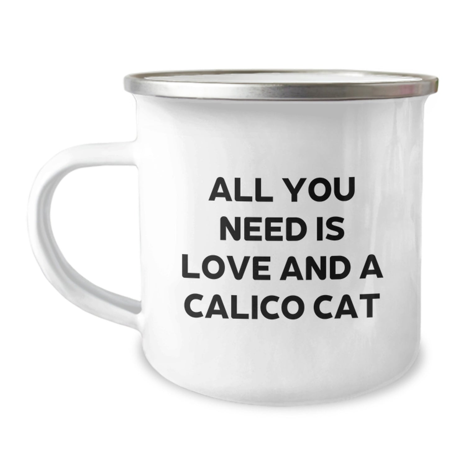 Funny Calico Cat Camping Mug Gifts from Men to Friends for Calico Cat Lovers on Christmas - Image 1