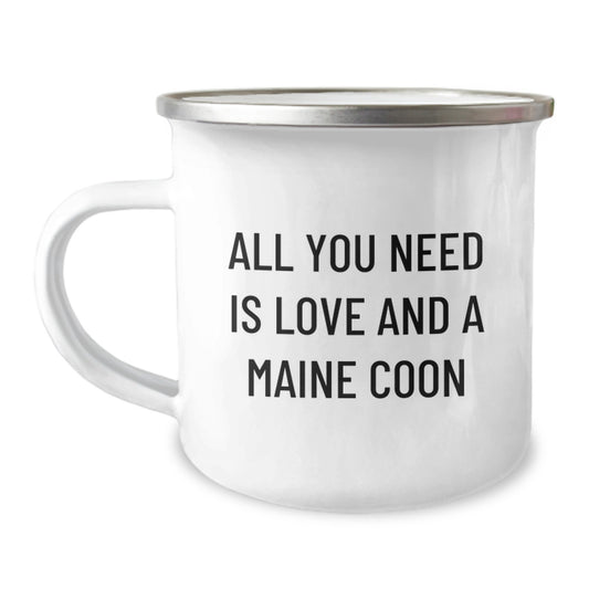 Gifts for Maine Coon Cat Lovers, Funny Quote, Camping Mug, Christmas Unique Gifts from Men to Family - Image 1